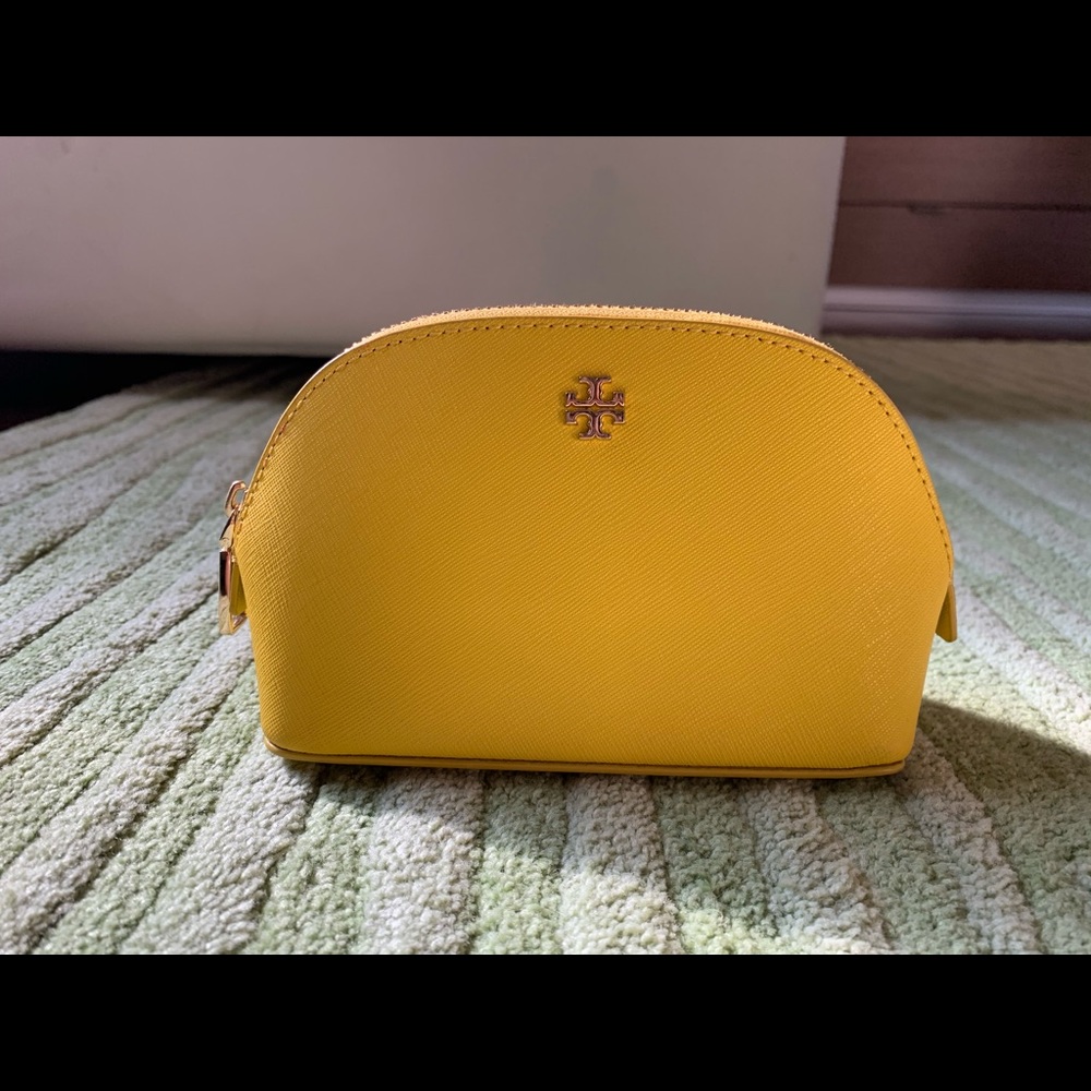 Tory Burch Yellow make up bag